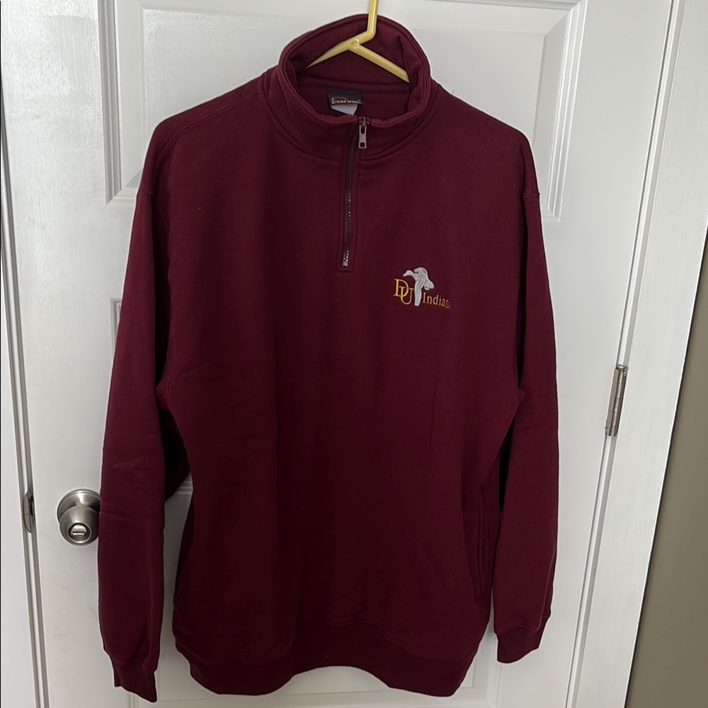 Maroon Quarter-Zip Sweatshirt